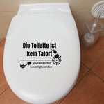 WC Aufkleber "Die Toilette ist kein Tatort" – Lustiger Hinweis für Klobürste & Sauberkeit