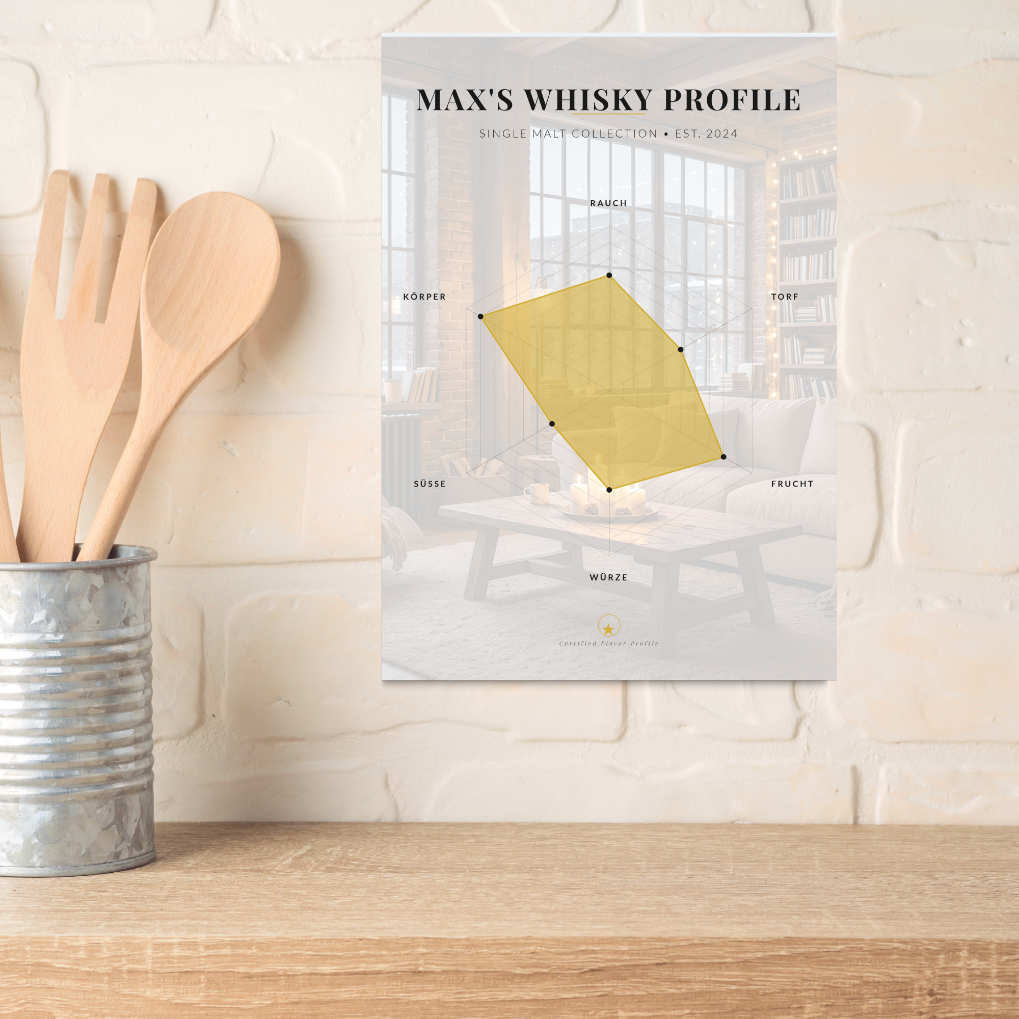 Dein Geschmacksprofil als Kunstwerk – Personalisiertes "Flavor Wheel" Poster