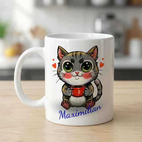 Personalisierte Tasse "Tiere mit Kaffee" – Lustiges Geschenk für Tierfreunde