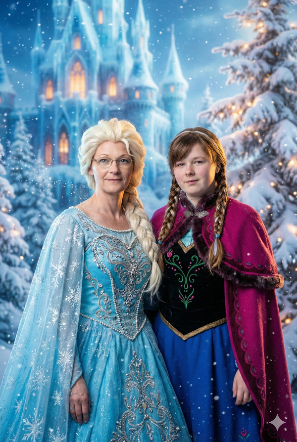 Dein ganz persönliches Wandbild "Die Eisköniginnen" – Ihr als Herrscherinnen des Winters