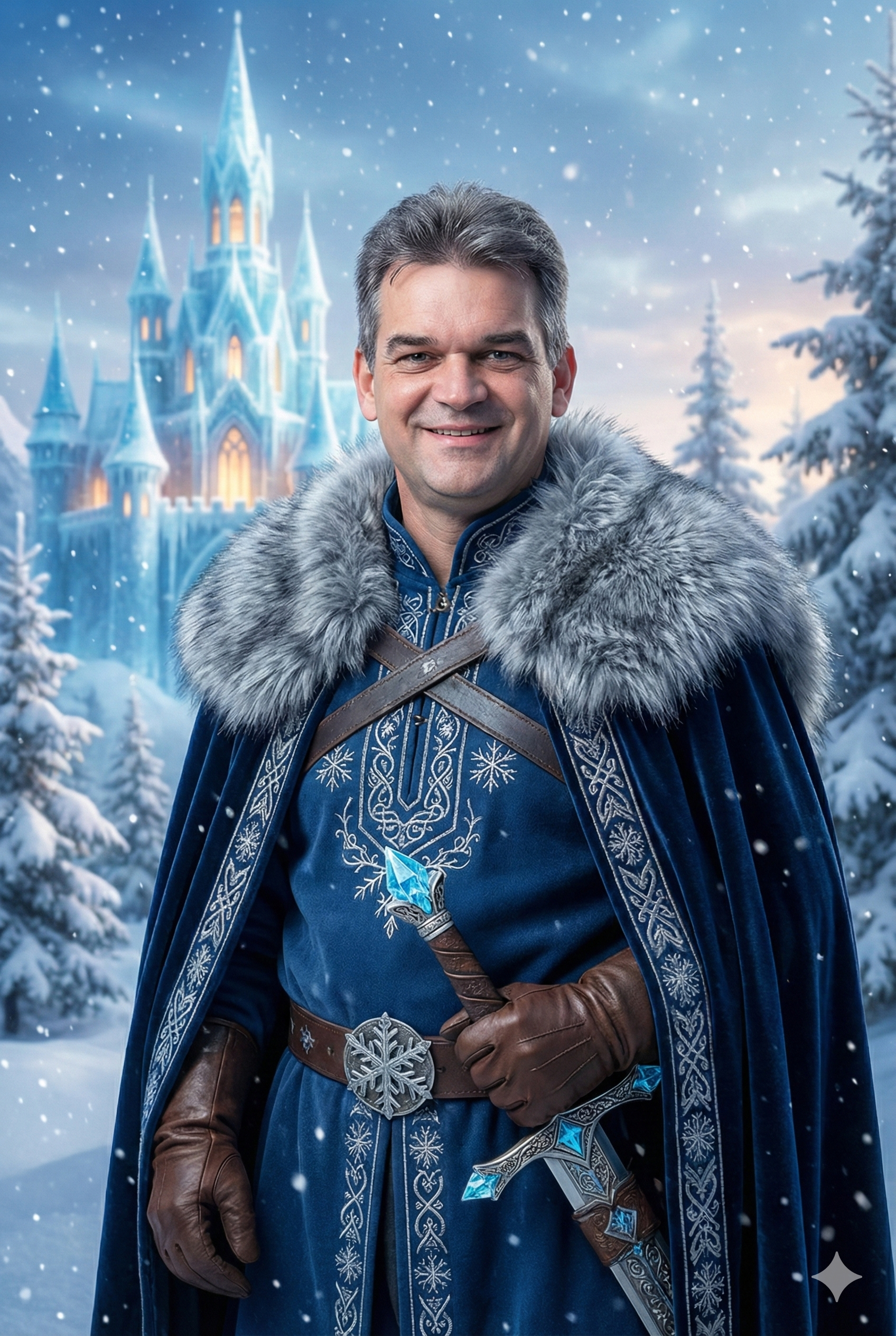 Dein ganz persönliches Wandbild "Der Eiskönig" – Du als Herrscher des Winters