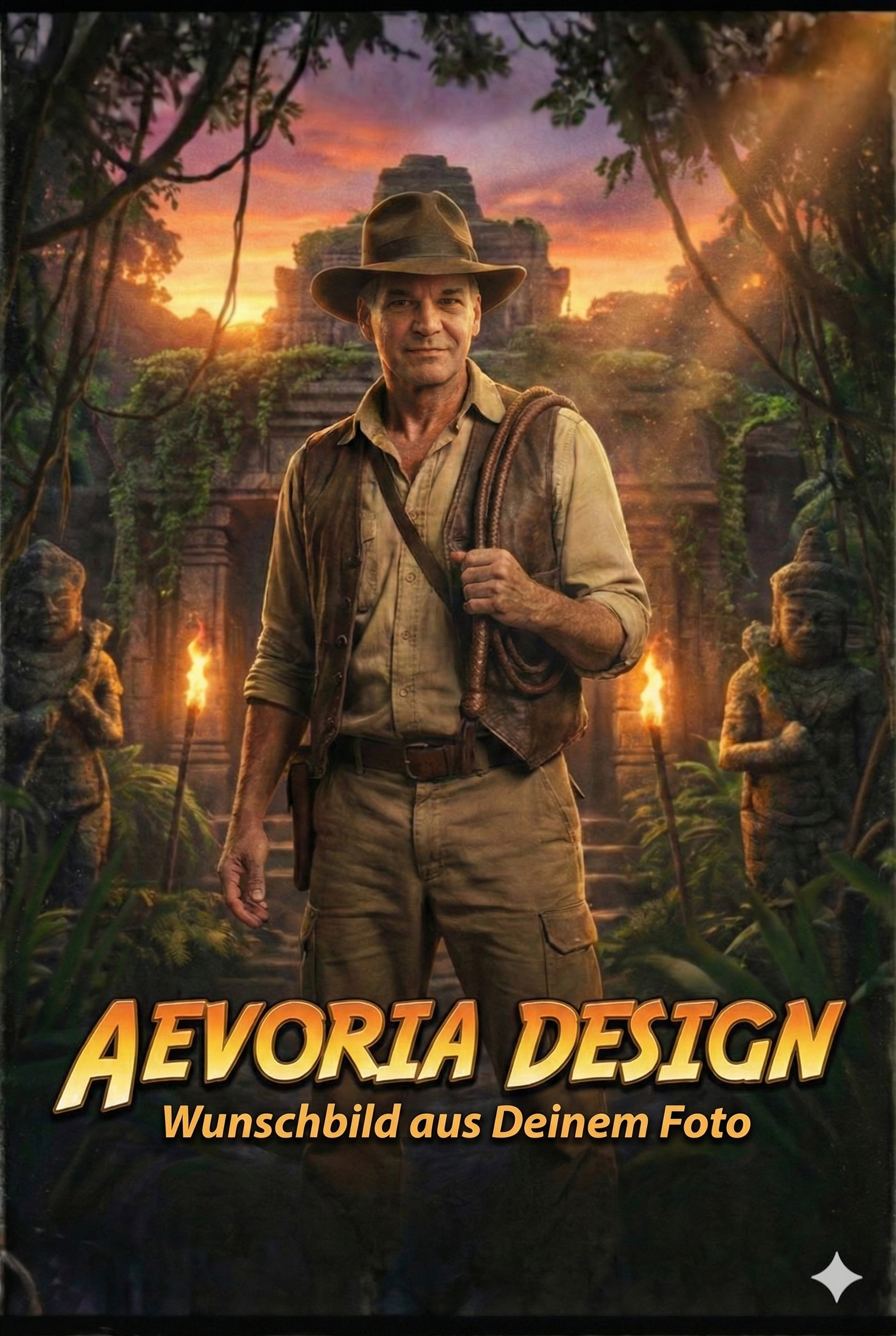 Dein ganz persönliches Wandbild "Der Schatzsucher" – Du als legendärer Abenteurer