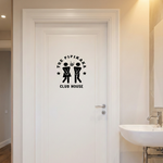 WC Türaufkleber Pipikaka Club House Lustig