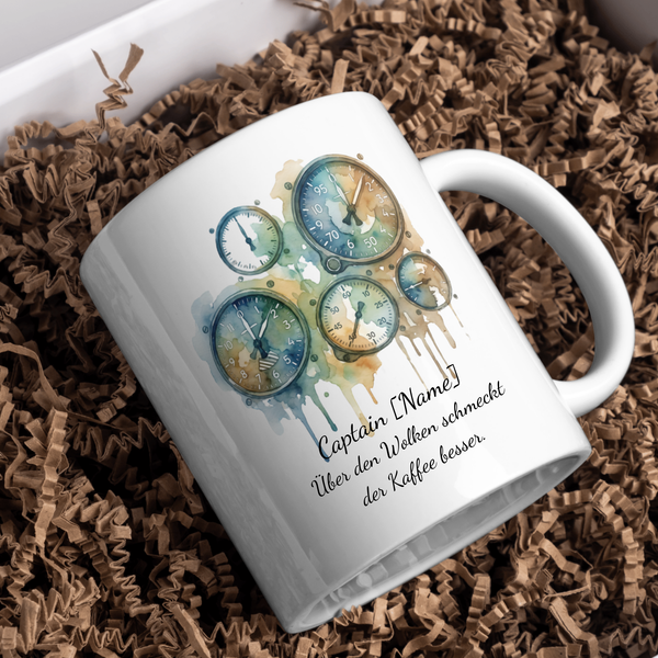 Personalisierte Tasse "Flight Plan" – Dein eigener Flugplan auf dem Becher