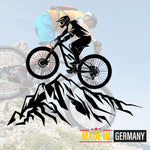 Vinyl Aufkleber "Downhill Rider" – Mountainbike Sticker für Auto & Camper (Wetterfest)
