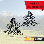 Vinyl Aufkleber "Downhill Rider" – Mountainbike Sticker für Auto & Camper (Wetterfest)