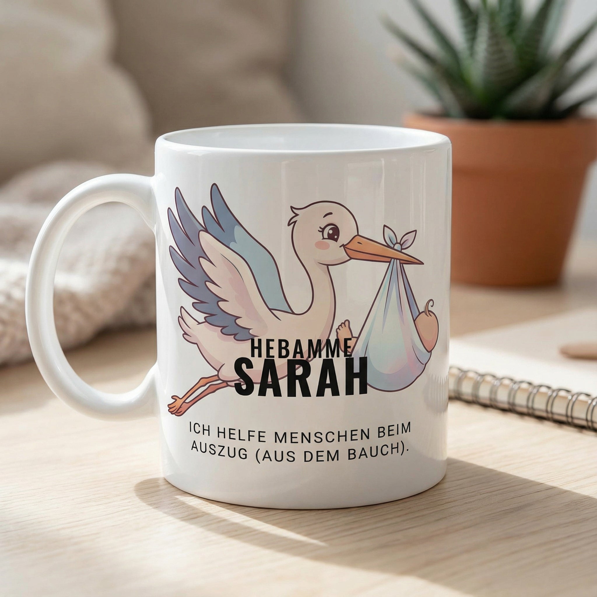 Stork Manager – Die personalisierte Tasse für Hebammen