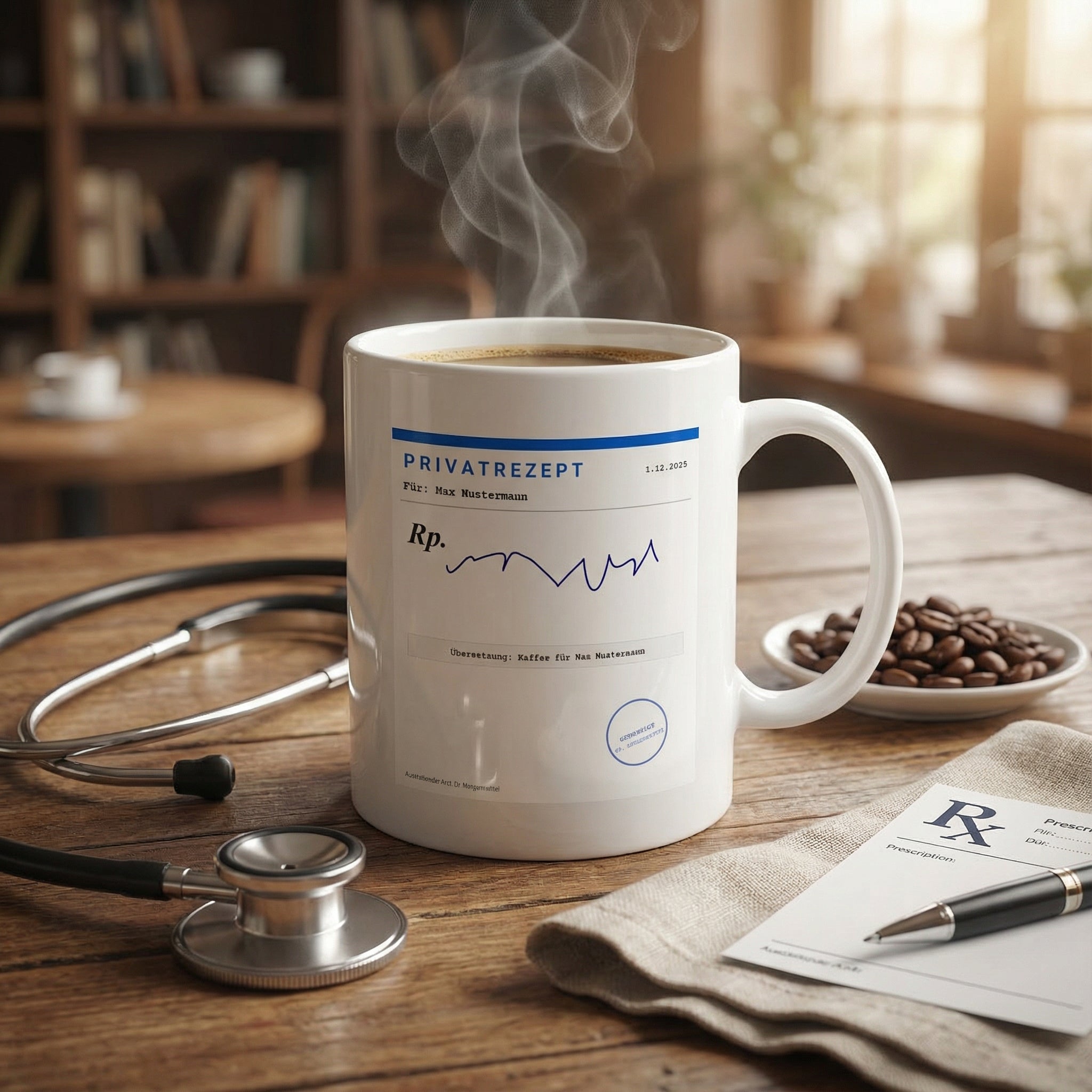Übersetzung: Kaffee für [Name] – Die personalisierte Rezept-Tasse