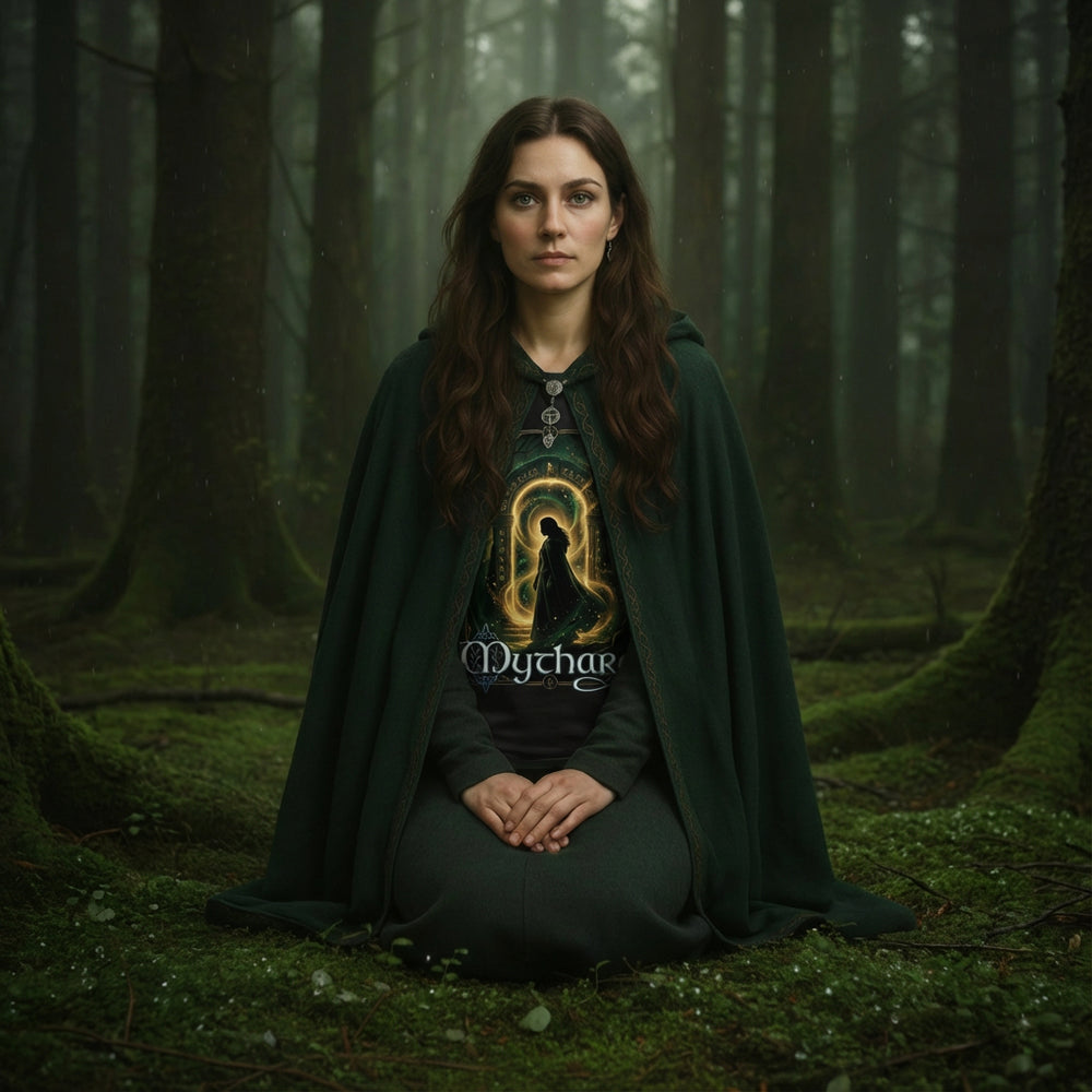 Mythara Premium T-Shirt – „The Portal Guardian“ | 100% Bio-Baumwolle