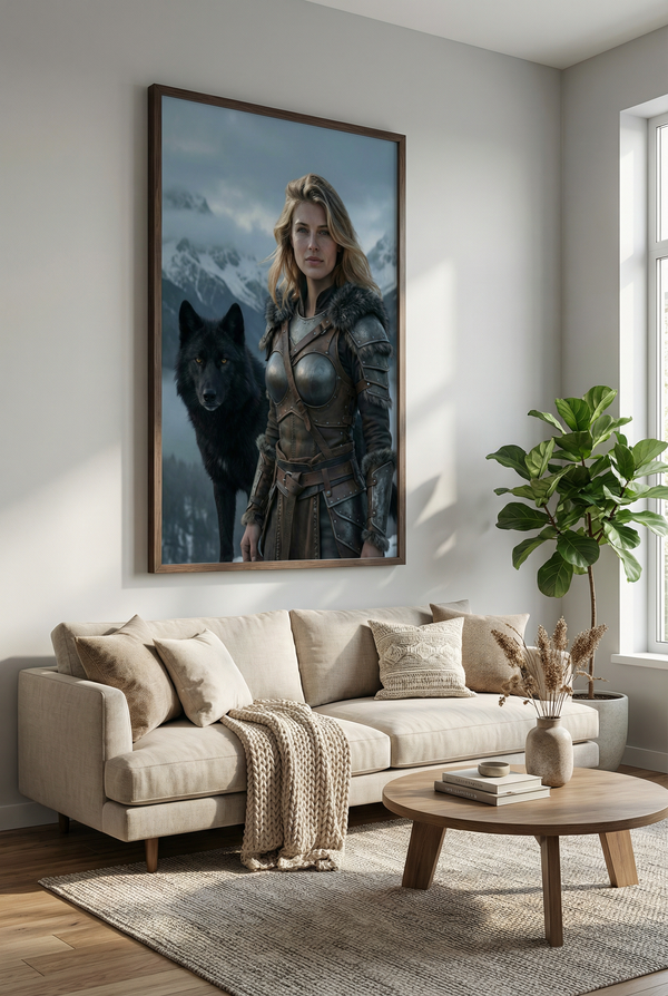 Personalisiertes Wikinger-Gemälde vom eigenen Foto – Poster & Digital