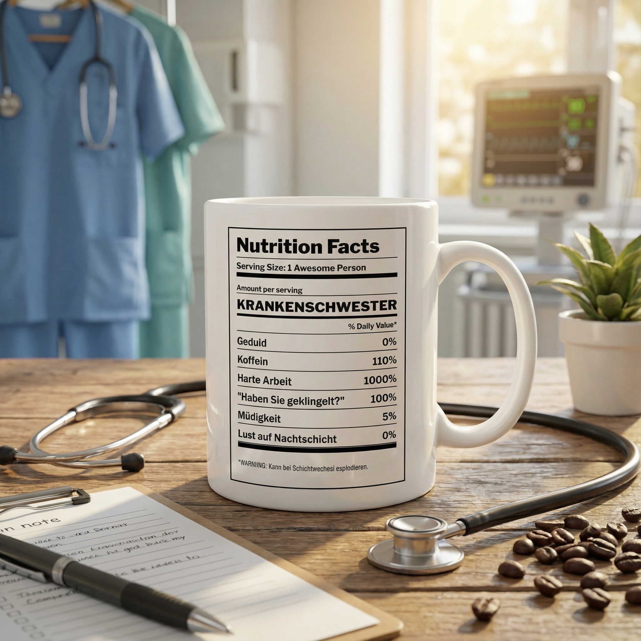 Was steckt wirklich in dir? – Personalisierte "Nutrition Facts" Tasse