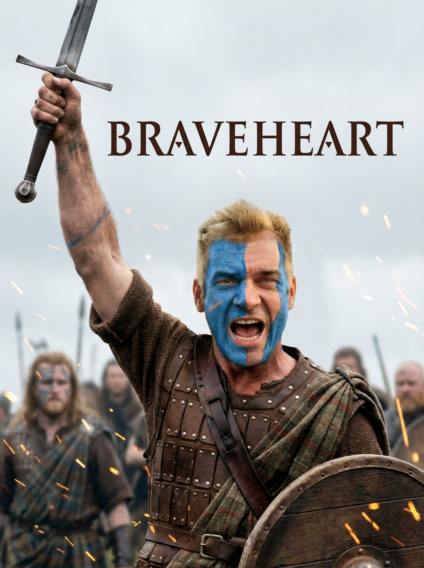 Dein ganz persönliches Wandbild "Der Freiheitskämpfer" – Du als schottischer Krieger