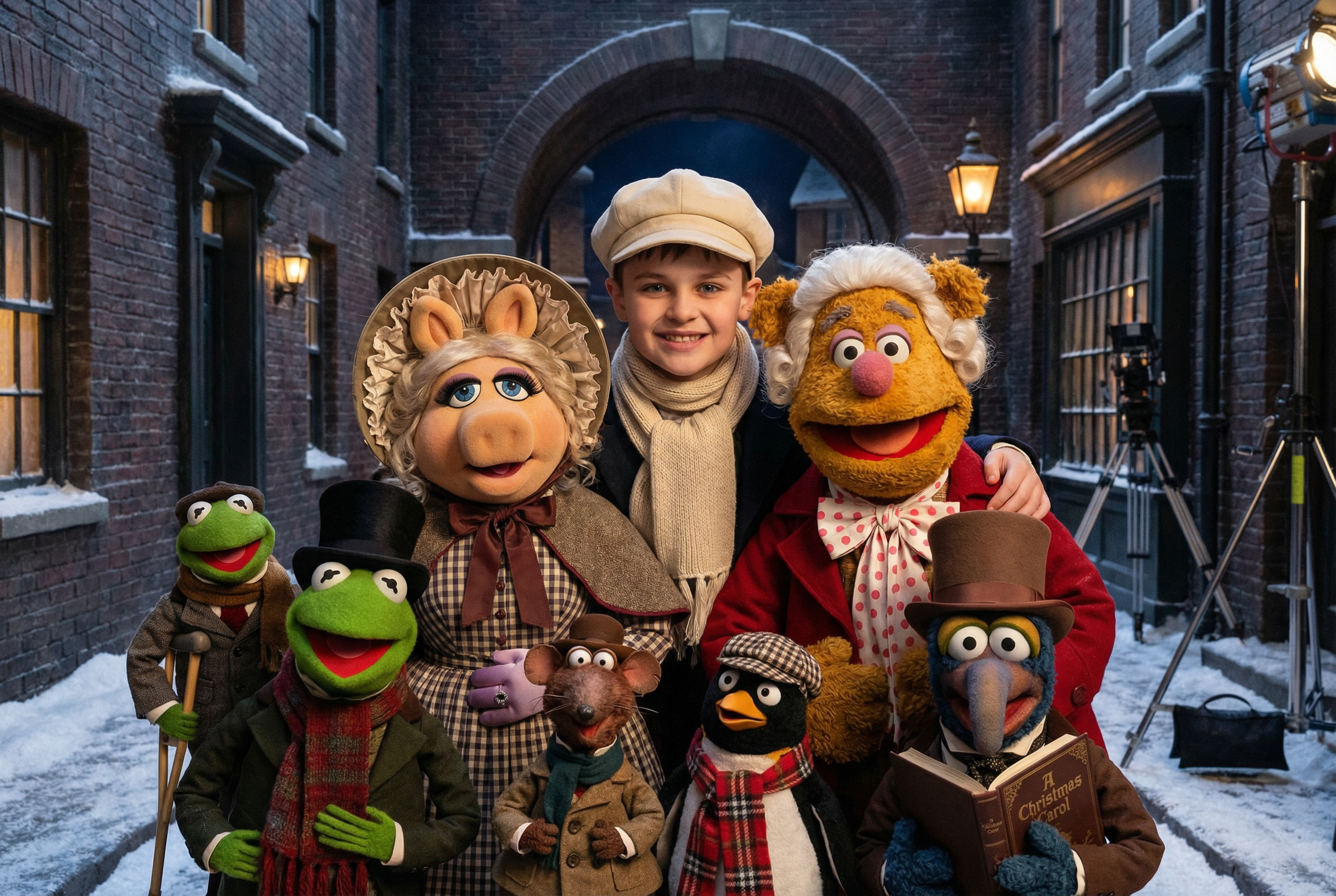 Dein ganz persönliches Wandbild "Das Weihnachtsmärchen" – Du & die Kult-Puppen