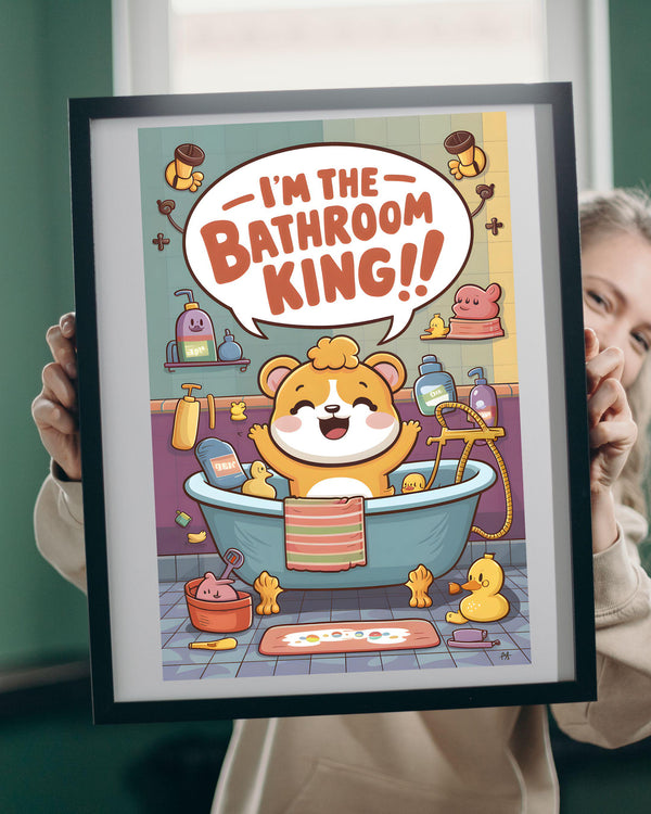 Lustiges Badezimmer Poster – Witzige Wanddeko für Bad & Gäste-WC