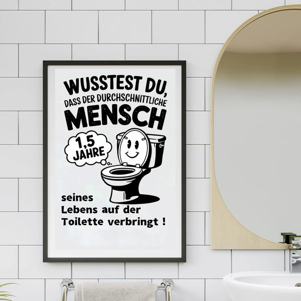 Witziges Badezimmer Poster – Humorvolle Wanddeko für das stille Örtchen
