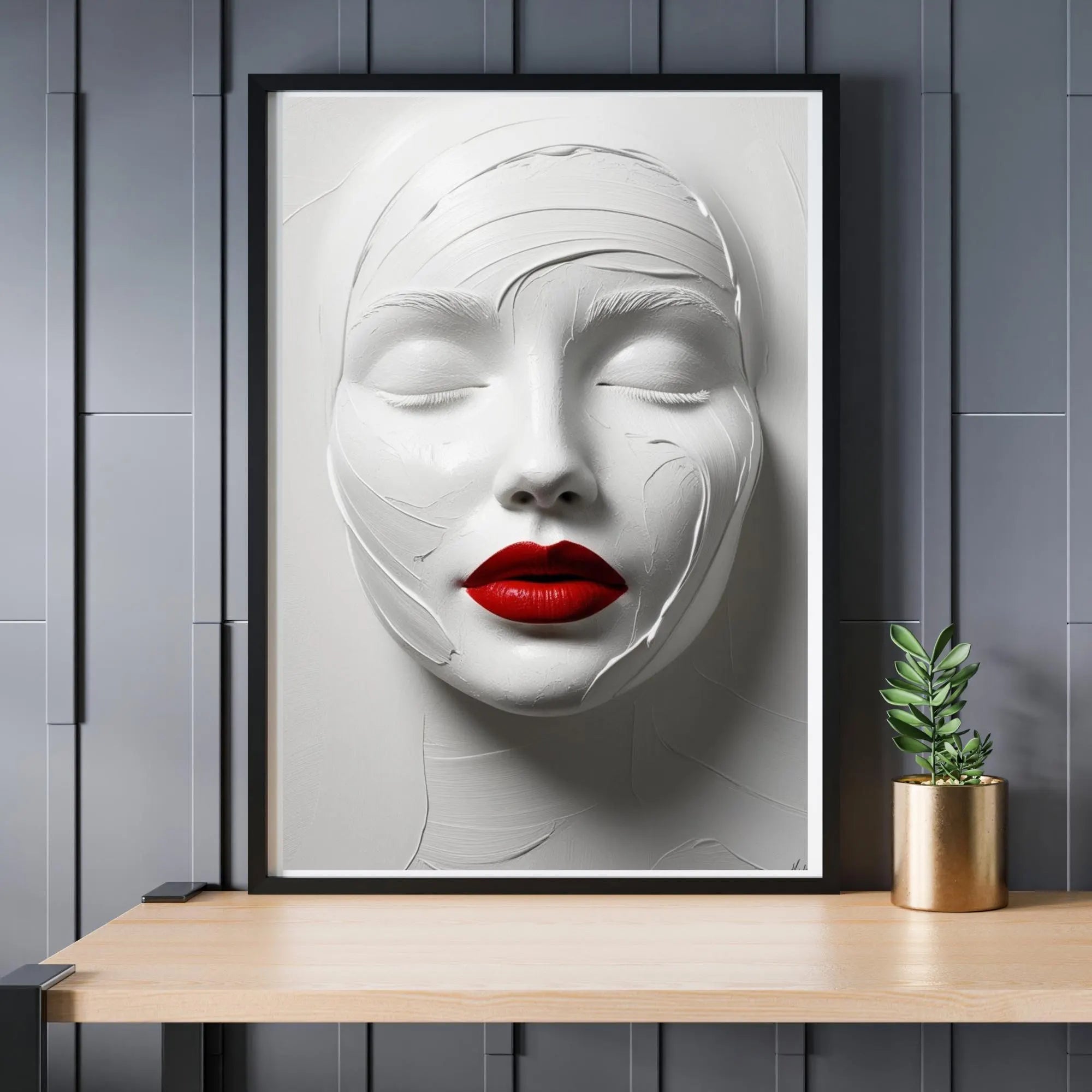 Modernes Wandbild "Geheimnisvolle Maske" – Abstraktes Kunstwerk für dein Zuhause