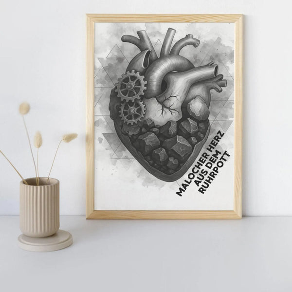 Malocher Herz Ruhrpott Poster – Das Herz des Reviers als digitales Wandbild
