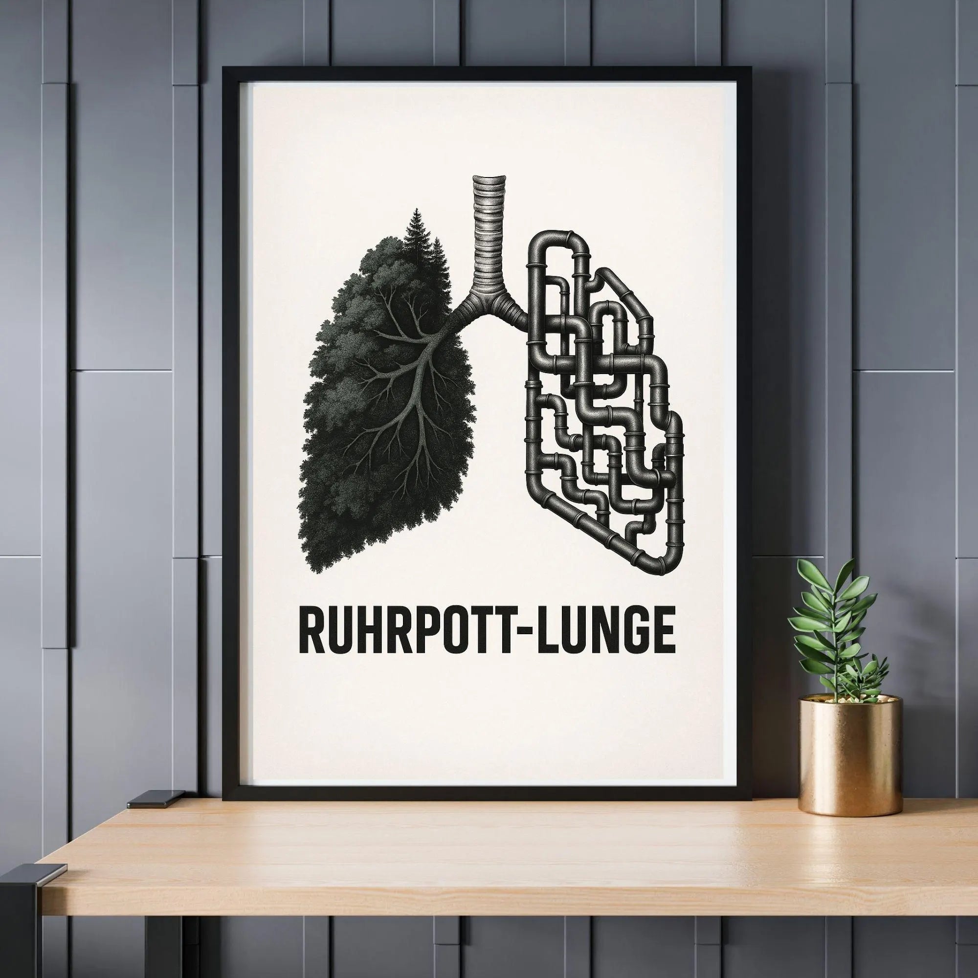 Ruhrpott Lunge Poster – Das Herz des Reviers als digitales Wandbild