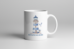 Keramiktasse "Küstenliebe" – Maritimes Design mit Leuchtturm & Möwe