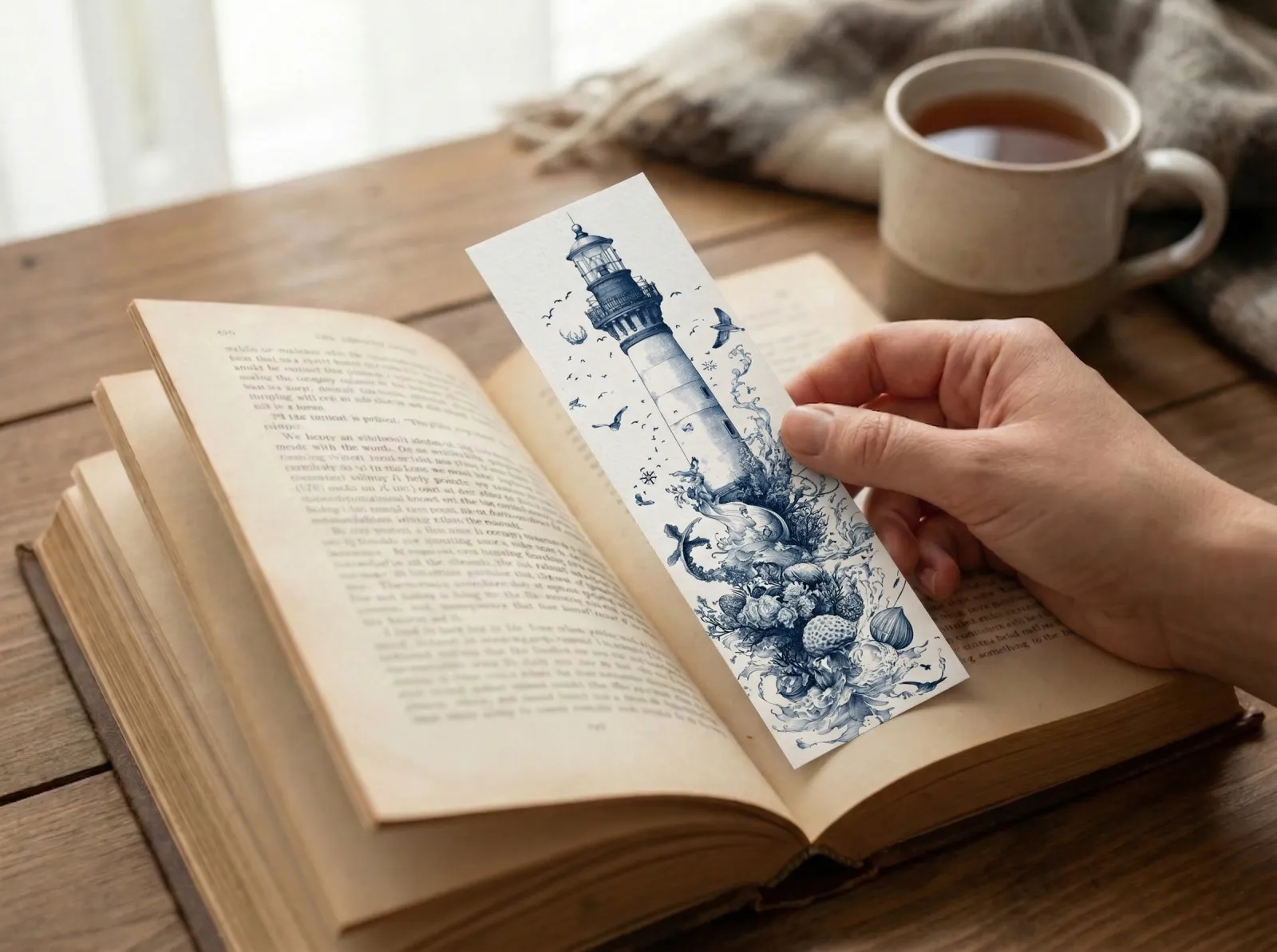 Lesezeichen Leuchtturm Maritim Buchzubehör