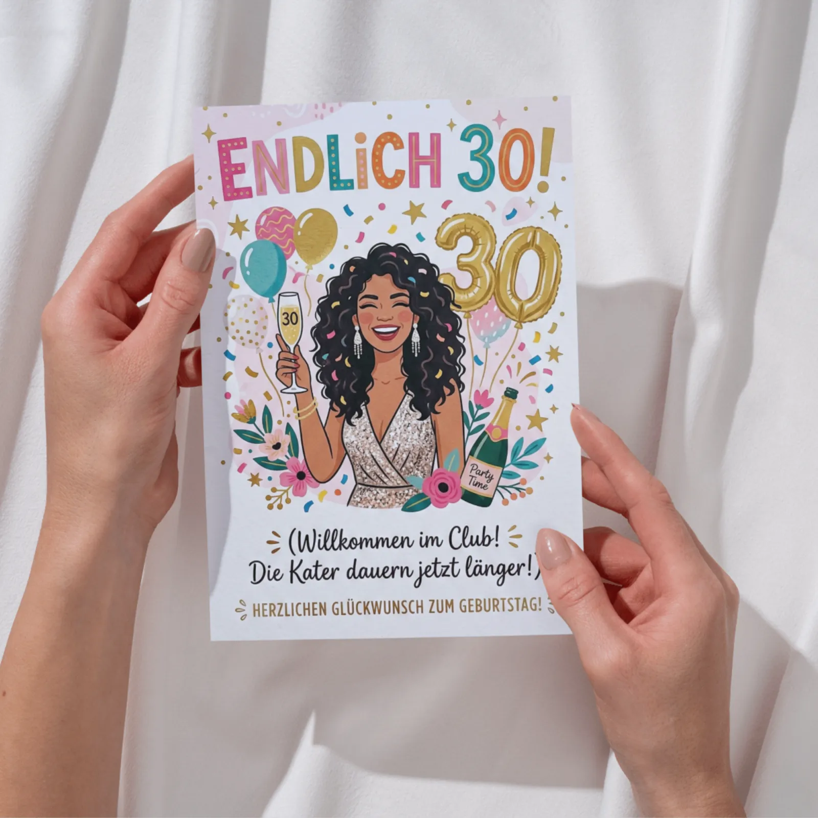 Lustige Karte 30. Geburtstag Witzige Geburtstagskarte Endlich 30 Frau