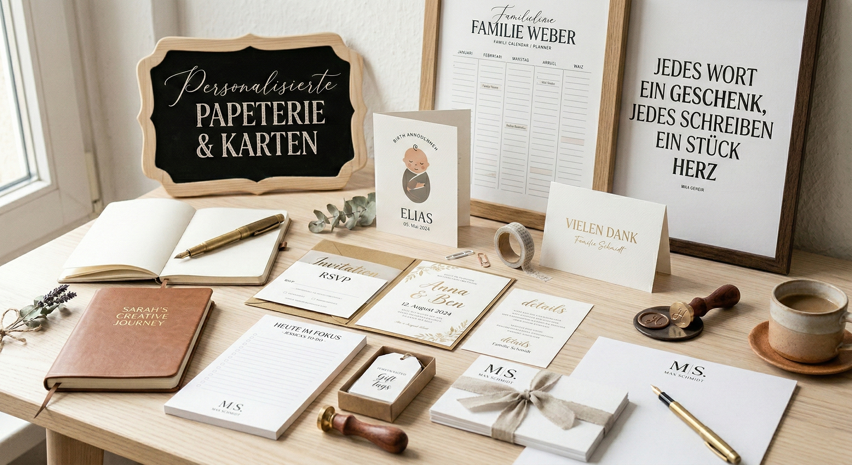Personalisierte Papeterie & Karten