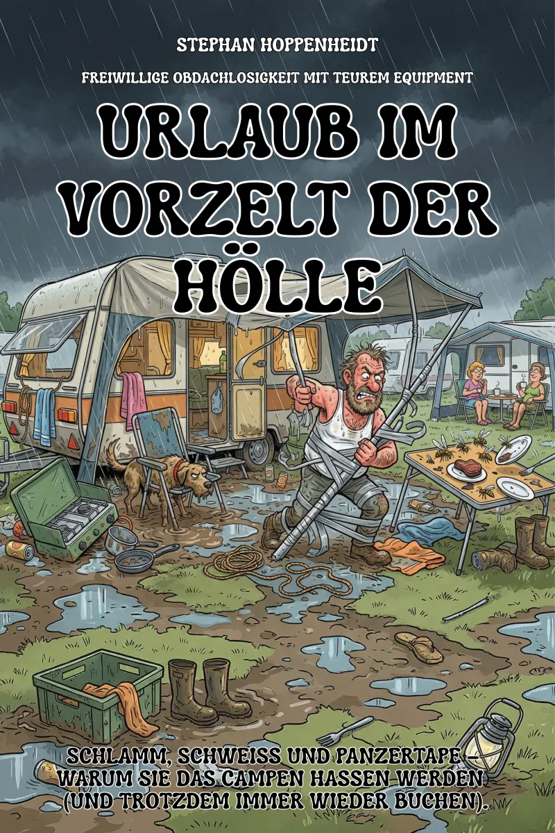 Urlaub im Vorzelt der Hölle: Schlamm, Schweiß und Panzertape – Warum Sie das Campen hassen werden (und trotzdem immer wieder buchen)