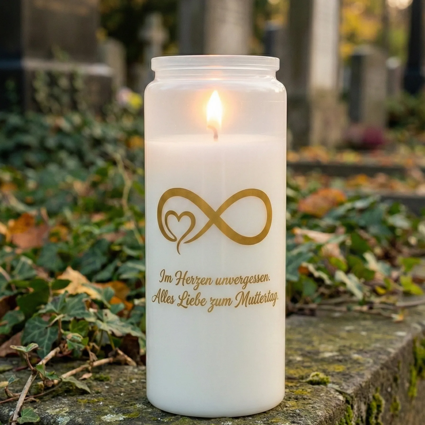 Gestalte Deinen eigenen Grabkerze Aufkleber - 4er Set